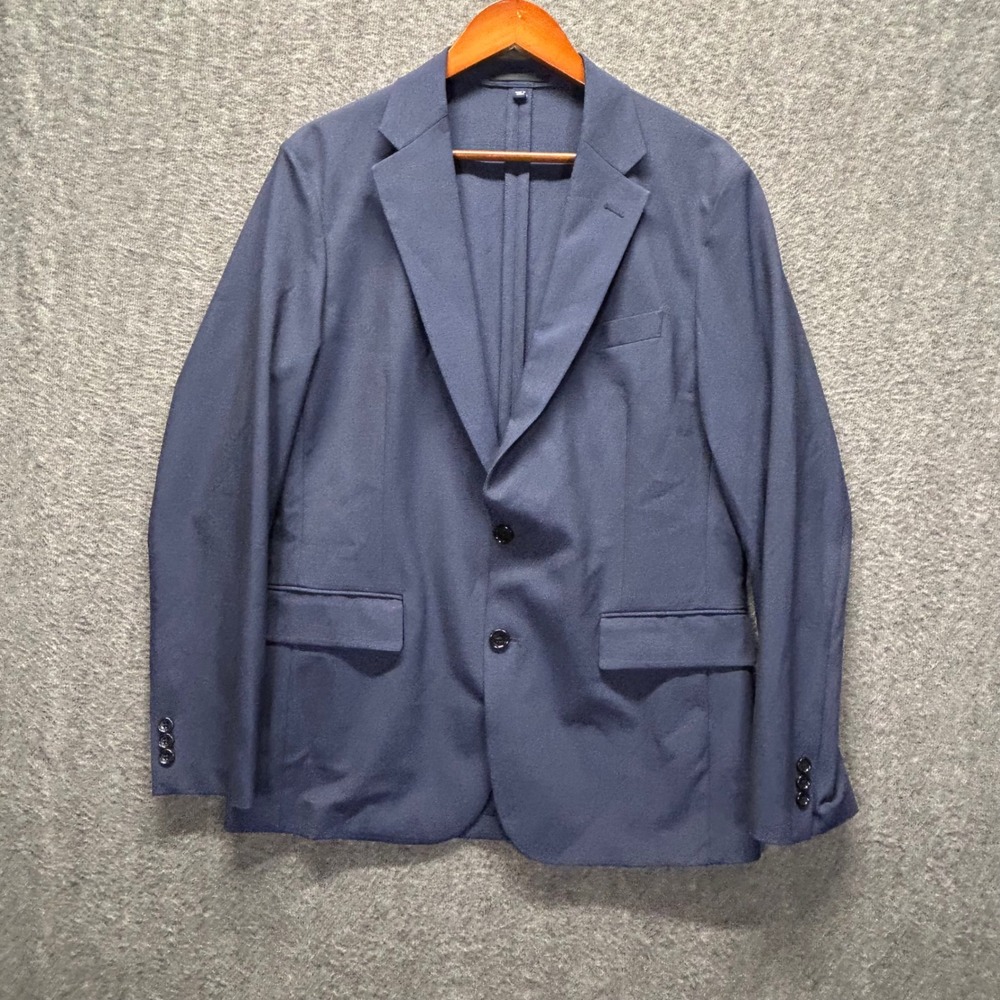 J.Crew Thompson Mens Navy Blue Stretch Two Button Blazer Jacket 40R AU591 NEW